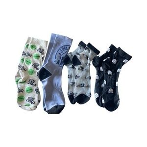 4 PAIRS OF UNIQUE SOCKS